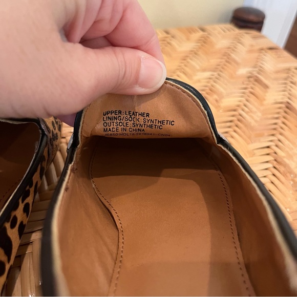 J Crew Leopard Print Calf Hair Penny Loafers Size 5.5 - Picture 10 of 11